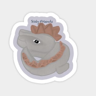 Simon the siilver Dino- The Scaly Friend's Collection Artwort By TheBlinkinBean Sticker